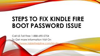 Steps To Fix Kindle Fire Boot Password Issue