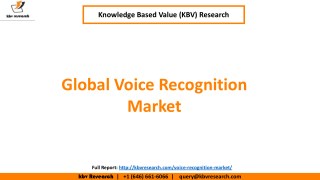 Global Voice Recognition Market (2017-2023)