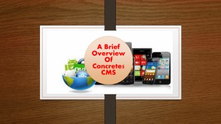 A Brief Overview Of Concrete5 CMS