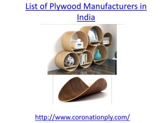 Get the best list of plywood manufacturers in india