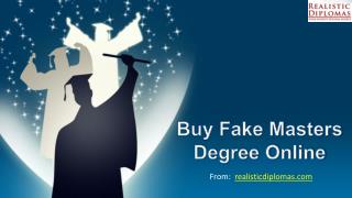 Buy Fake Masters Degree Online