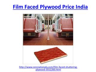 What is the affordable film faced plywood price in India