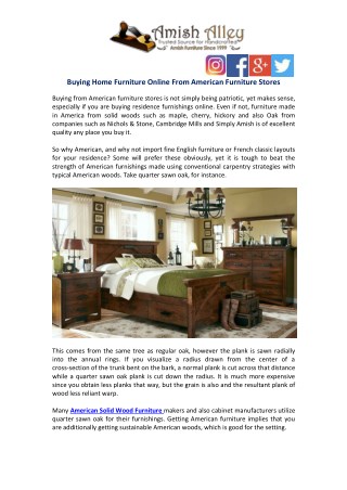 Buying Home Furniture Online From American Furniture Stores