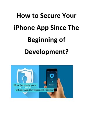 How to Secure Your iPhone App Since The Beginning of Development?