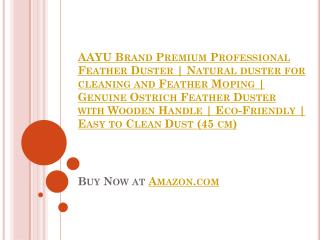 AAYU's Genuine Ostrich Feather Duster with Wooden Handle - 45 Cm
