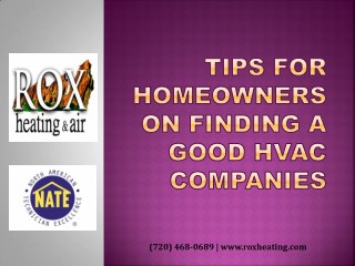 Tips for Finding a Good HVAC Company