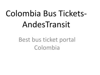 Colombia Bus Tickets