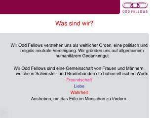 Was sind wir?