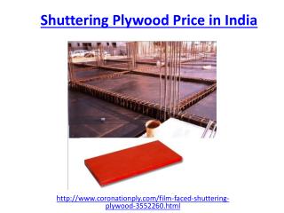 What is the affordable shuttering plywood price in india