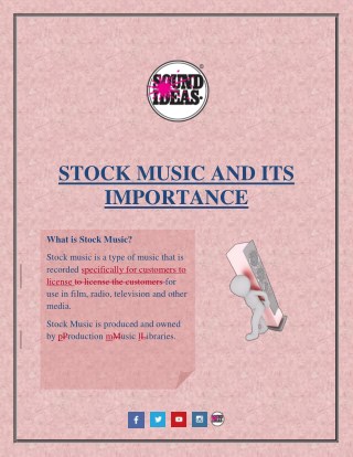 Stock Music and Its Benefits in Production