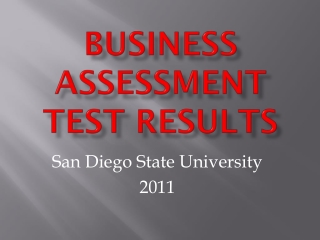 Business Assessment Test Results