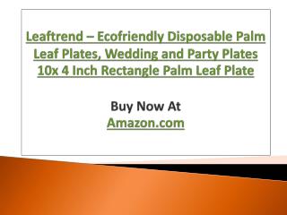 Leaftrend – Ecofriendly Disposable Palm Leaf Plates, Wedding and Party Plates 10x4 Inch Rectangle Palm Leaf Plate