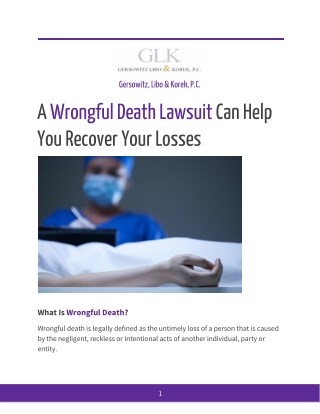 A Wrongful Death Lawsuit Can Help You Recover Your Losses