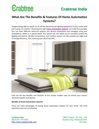 What Are The Benefits & Features Of Home Automation Systems?