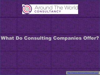 What do consulting companies offer?
