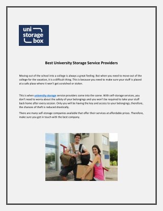 Best University Storage Service Providers