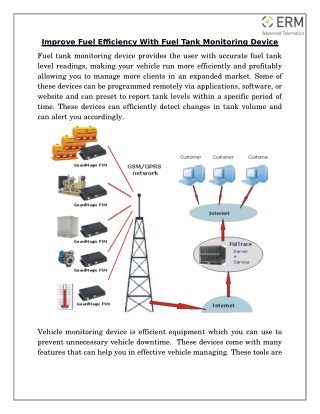 Improve Fuel Efficiency With Fuel Tank Monitoring Device