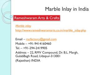 Marble Inlay in India