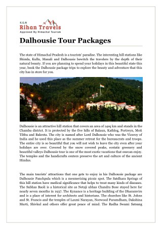 Dalhousie Tour Packages