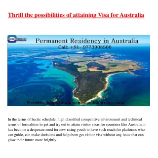 Permanent Residency in Australia