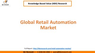 Global Retail Automation Market, Size and Segmentation