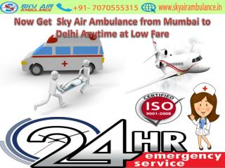 Now Get Air Ambulance from Mumbai to Delhi Anytime at Low Fare
