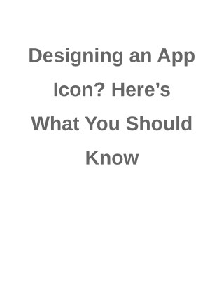 Designing an App Icon? Here’s What You Should Know