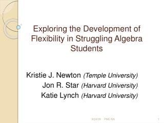 Exploring the Development of Flexibility in Struggling Algebra Students
