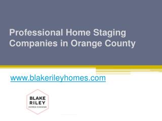 Professional Home Staging Companies in Orange County - www.blakerileyhomes.com