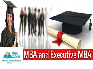 Executive MBA Programme In one year programme