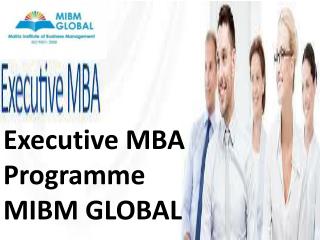 Executive MBA Programme in online classes