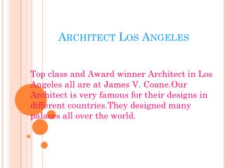 Architect Los Angeles