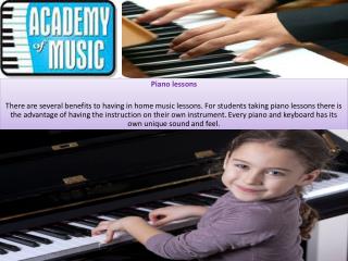 Piano lessons