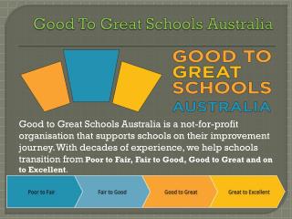 Good To Great Schools Australia