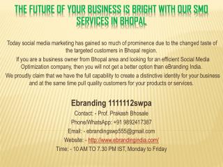 5.The Future of Your Business is Bright with Our SMO Services in Bhopal