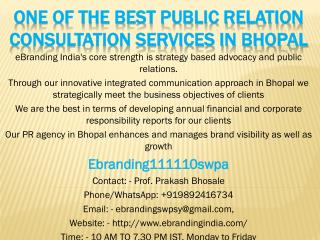 One of the Best Public Relation Consultation Services in Bhopal