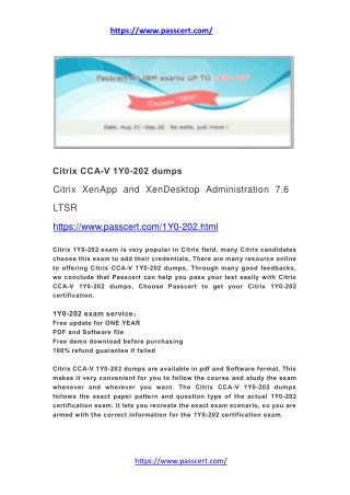 Citrix CCA-V 1Y0-202 dumps