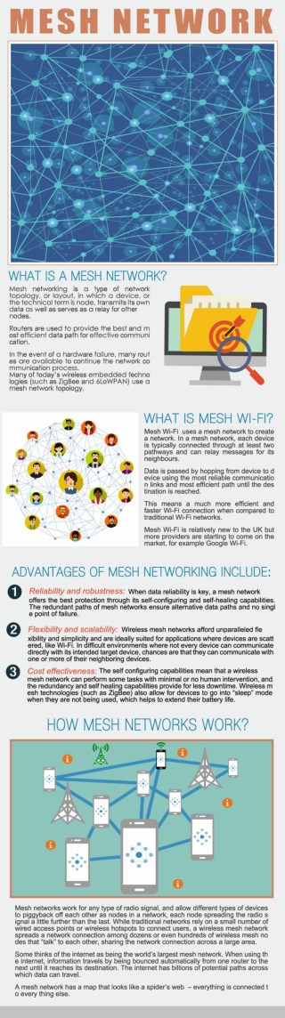 Mesh network Infographic