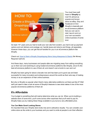 How to Start a Shopify Dropshipping Store Using Aliexpress & Oberlo