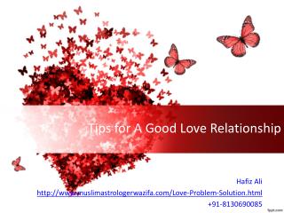 Tips for a good love relationship