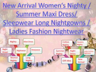 New Arrival Women‘s Nighty / Summer Maxi Dress/ Sleepwear Long Nightgowns / Ladies Fashion Nightwear