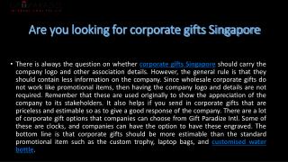 Are you Looking for Corporate Gifts Singapore