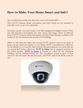 How to Make Your Home Smart and Safe?