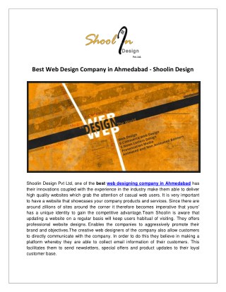 Best Web Design Company in Ahmedabad - Shoolin Design