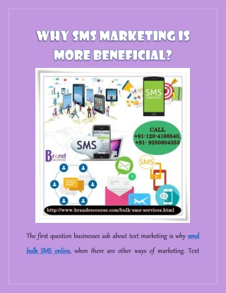 Why Sms Marketing Is More Beneficial