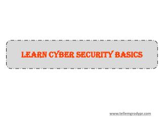 Learn Cyber Security Basics