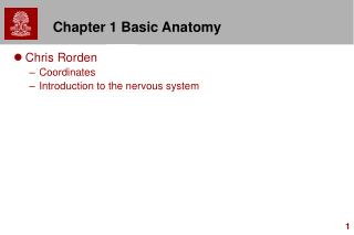 Chapter 1 Basic Anatomy