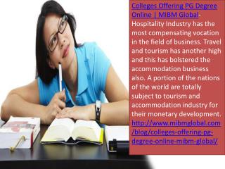 Colleges Offering PG Degree Online at Online mba