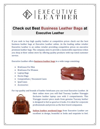 Business Leather Bags