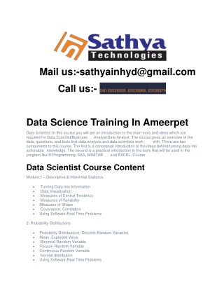 Data Science Training Institute In Hyderabad